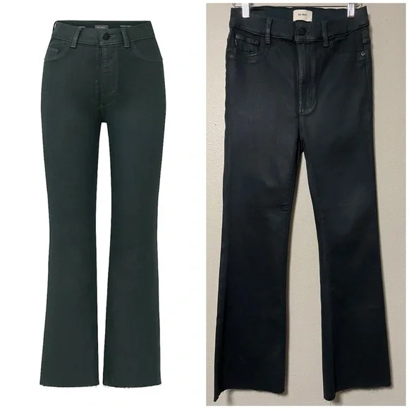 DL1961 Bridget Boot Deep Pine High-Rise Instasculpt Crop Jean size 28 - Picture 1 of 13